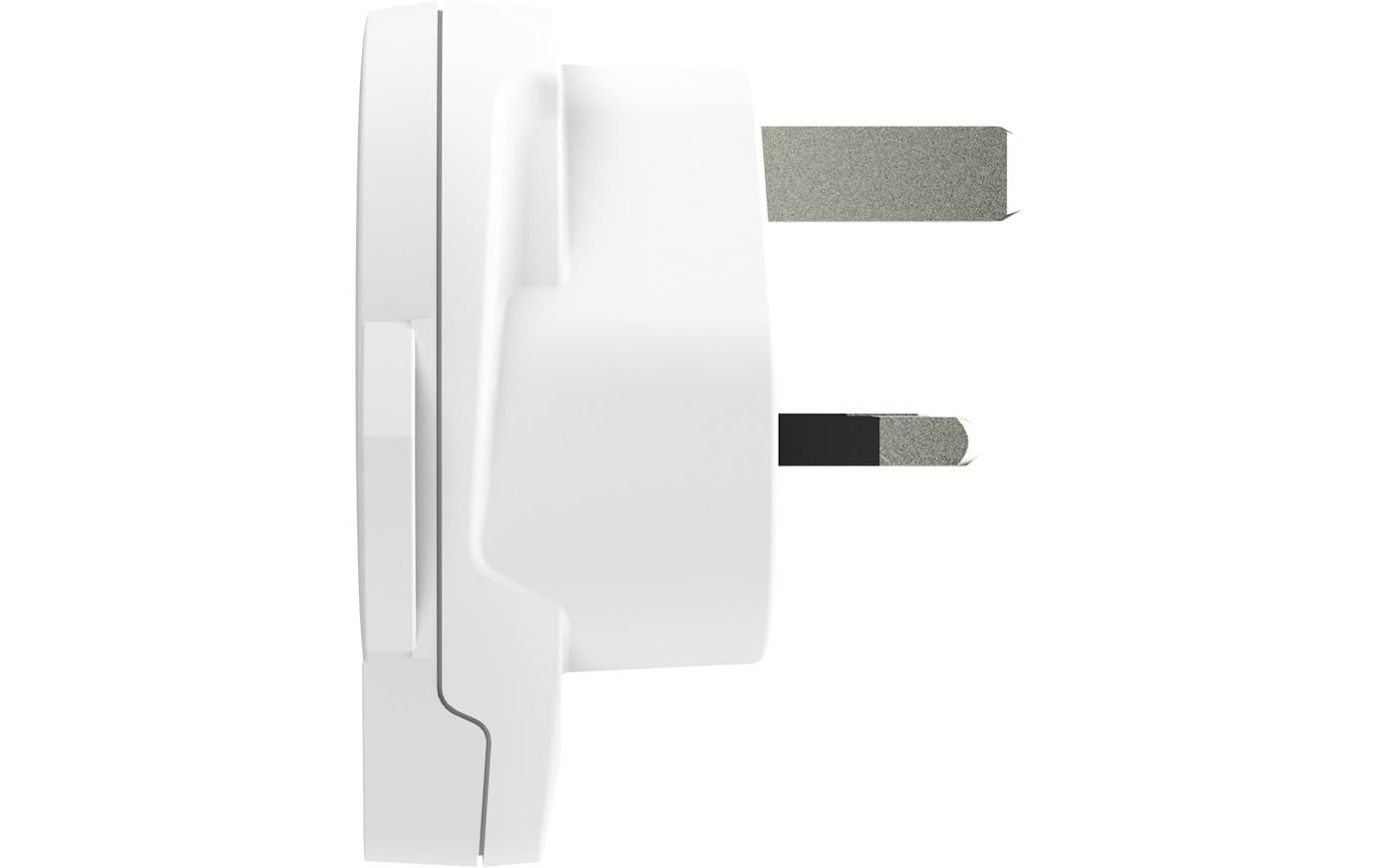 Reiseadapter World UK mit USB LadegerätKompakter Reisestecker World zu Grossbritannien mit USB Ladeanschluss