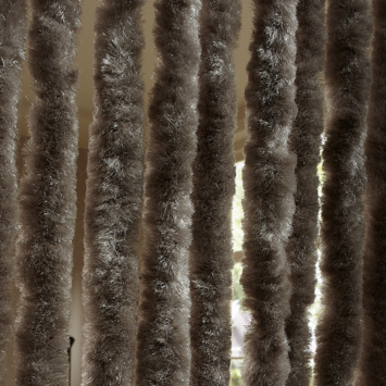 Livn deurgordijn Chenille taupe 90x220 cm