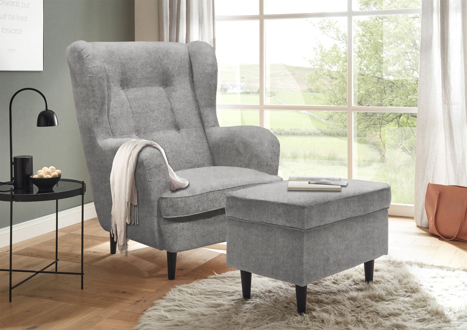Hocker CHARLEEN grau
