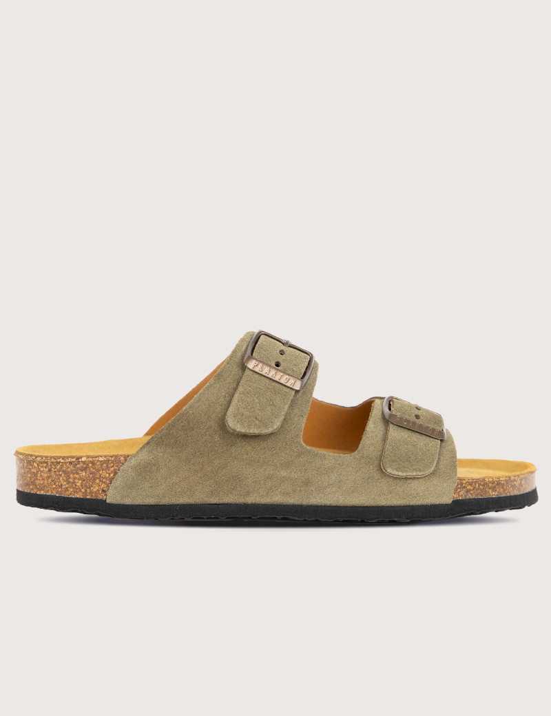 PLAKTON MULES FEMME LAMÉ KAKI CLAIR