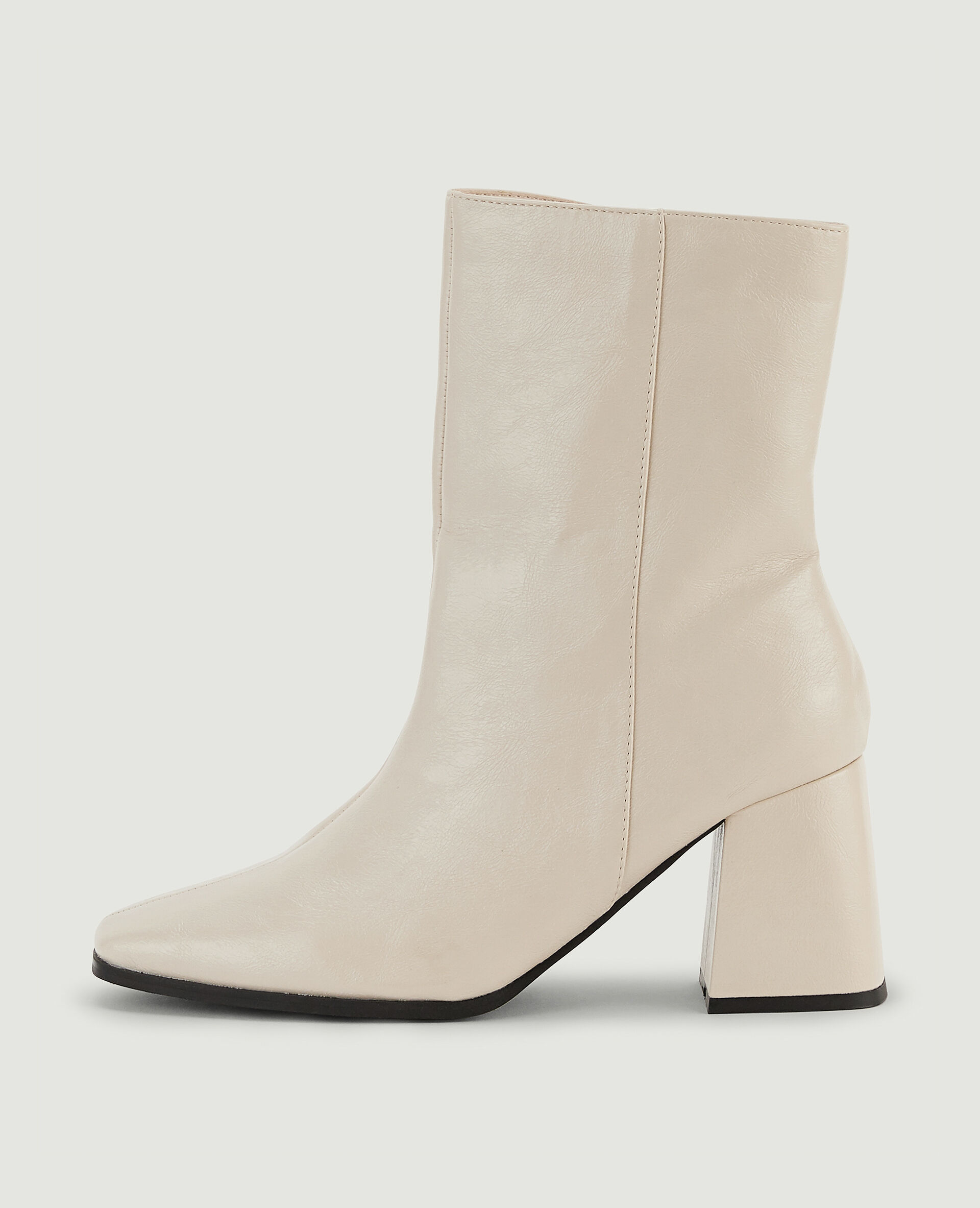 Boots à talons bouts carrés - Blanc