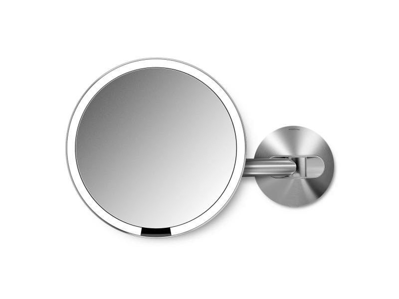 Simplehuman Kosmetikspiegel mit Sensor mit Wandhalterung Si Kosmetikspiegel mit 5x Vergrösserung