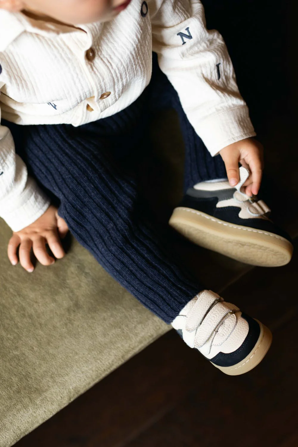 Nies Merino Wool Trousers | Blue Marine Melange