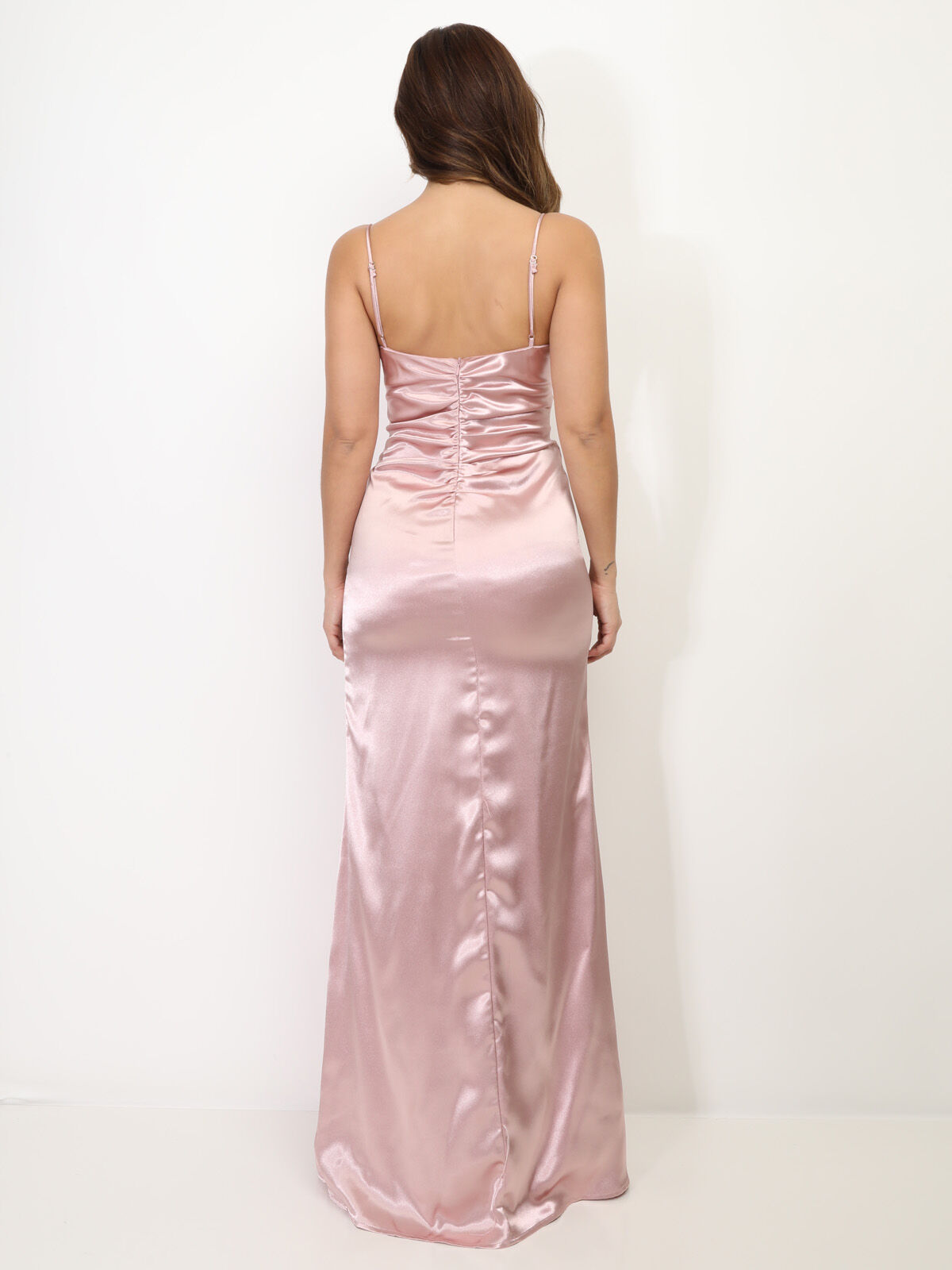 Robe de soirée style corset- Rose
