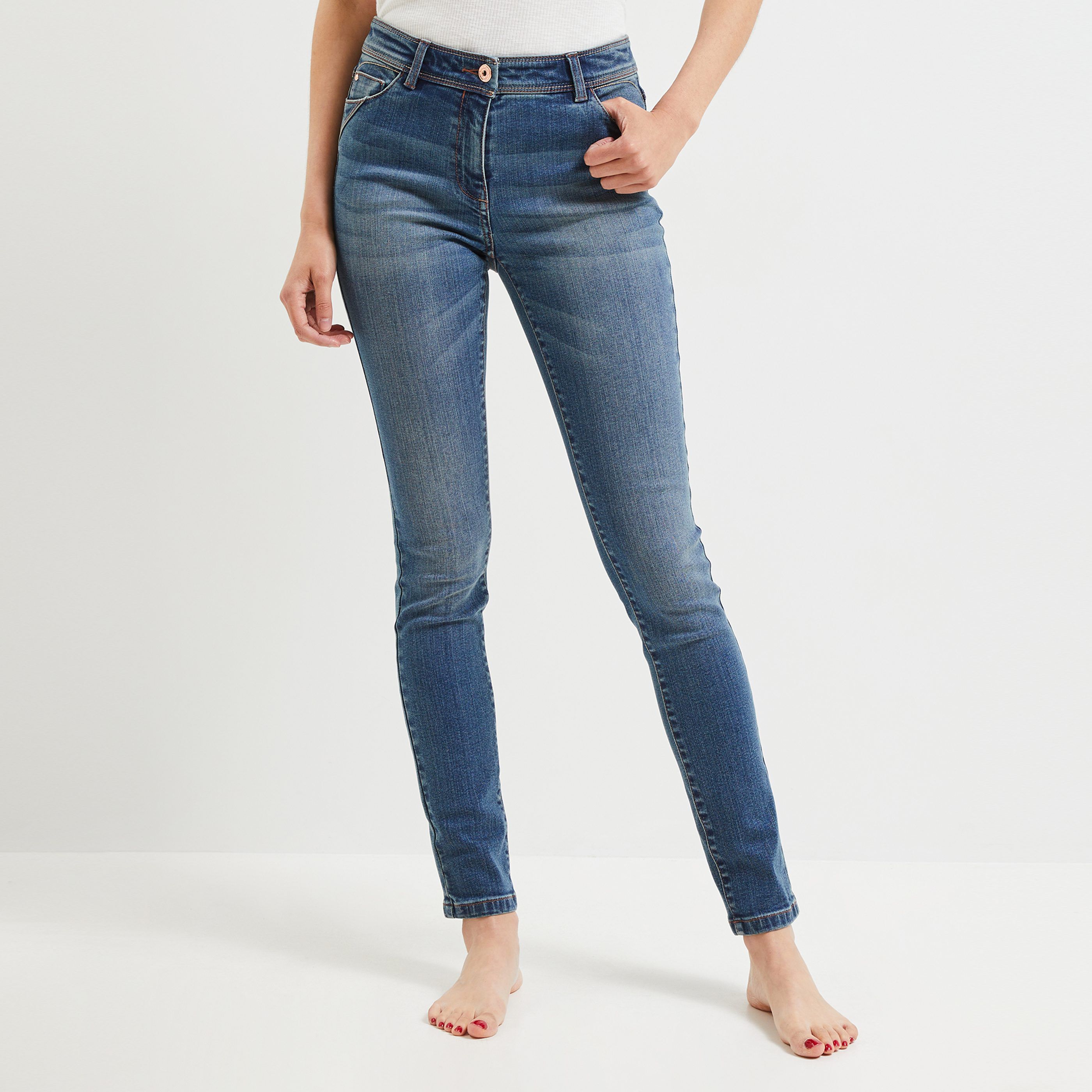 Jean slim LONDON femme - STONE