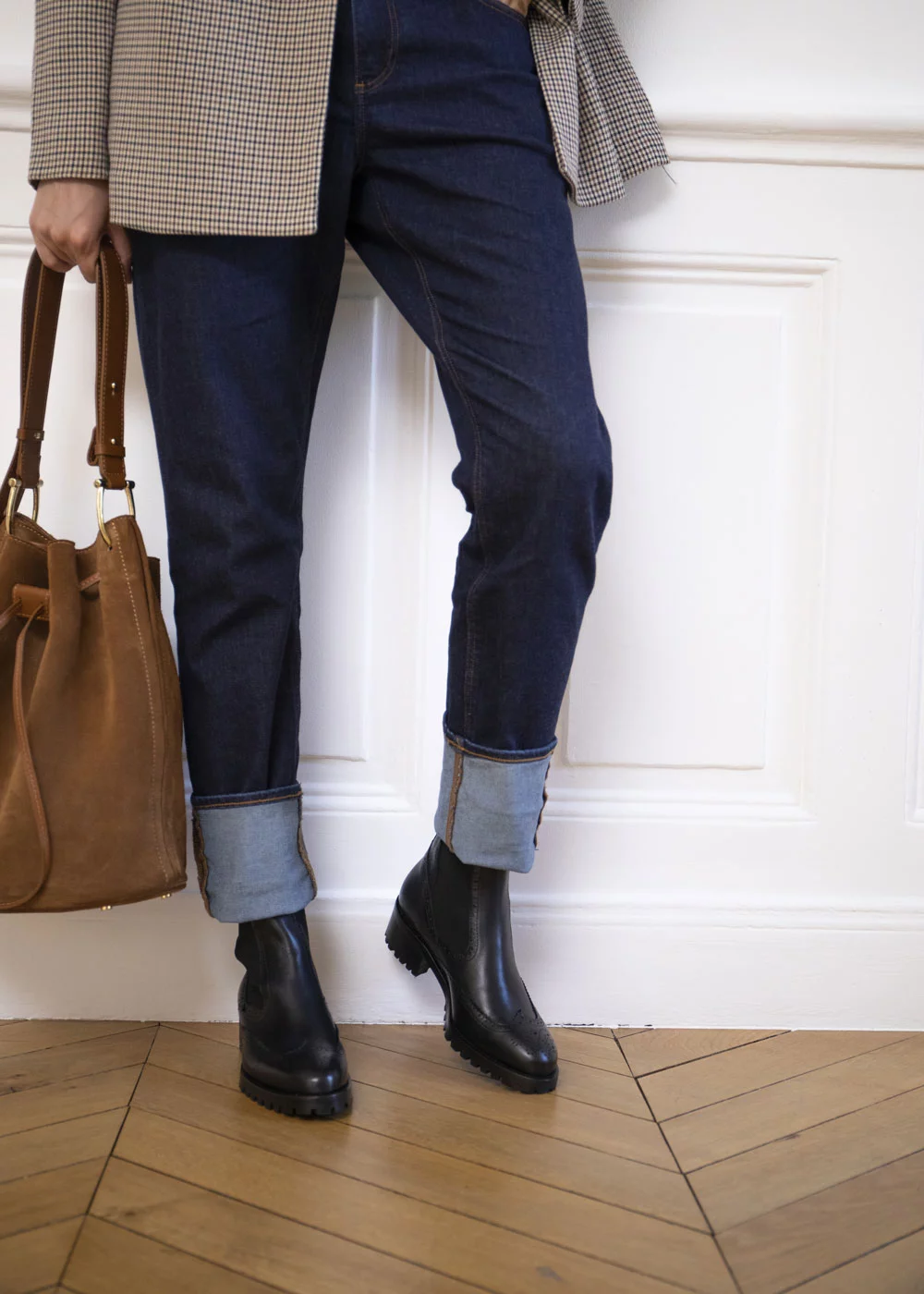 CHELSEA SALFORD CUIR NOIR