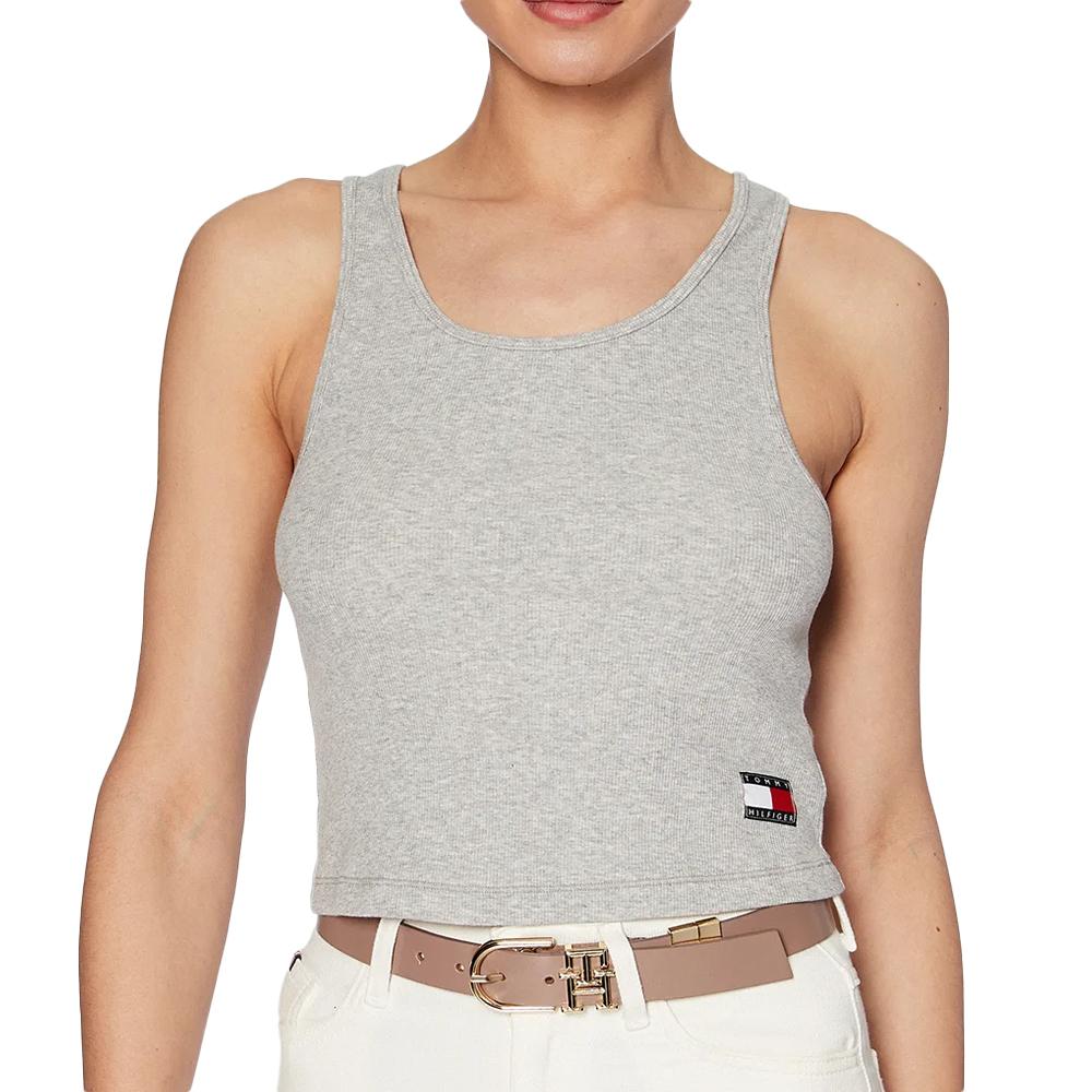 Tommy Hilfiger Débardeur Gris Femme Tommy Hilfiger UW0UW04414