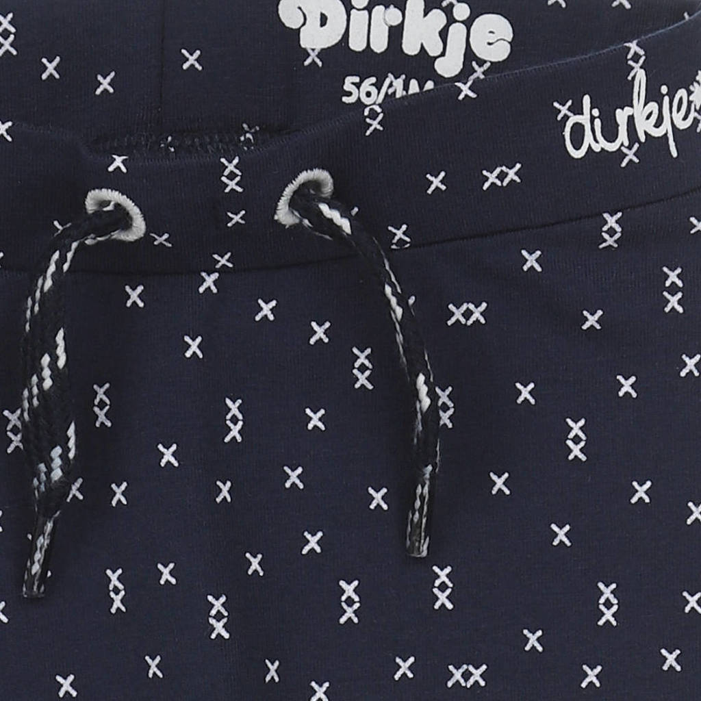 Dirkje baby broek met katoen donkerblauw/wit