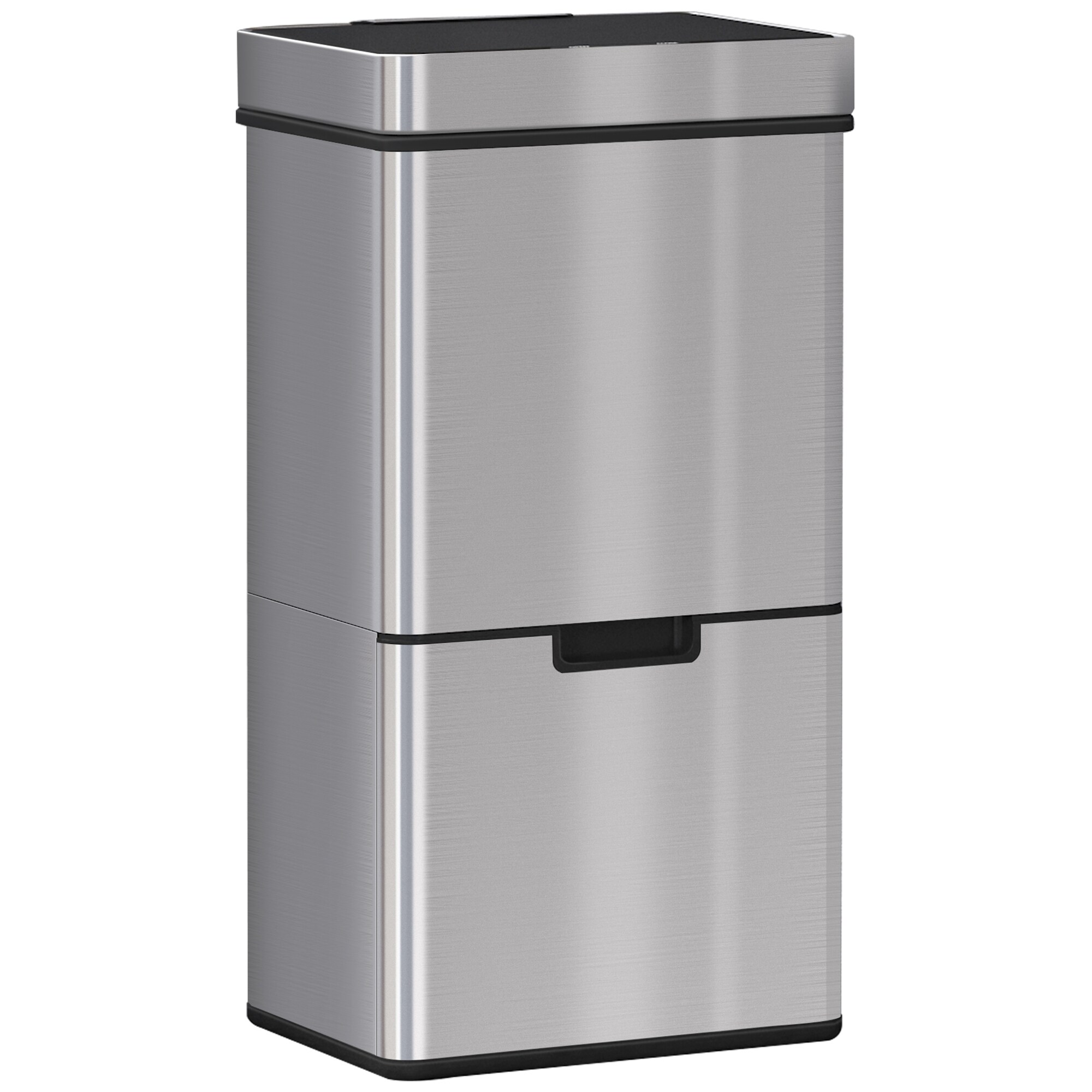HOMCOM Abfalleimer mit Sensor silber 42 x 30 x 81 cm (LxBxH)