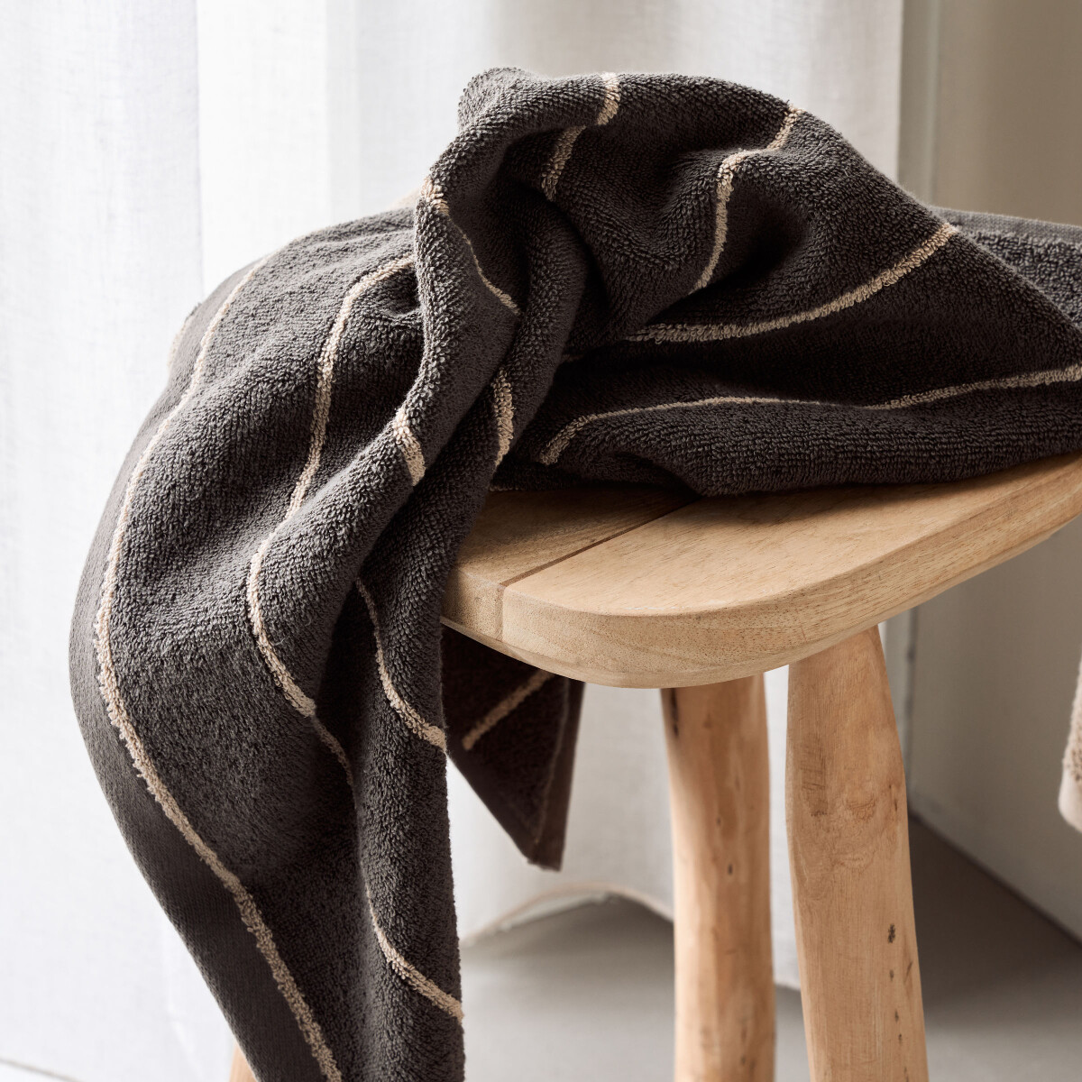 Meraki - Håndklæde - Stripe - Army - 50X100 CM