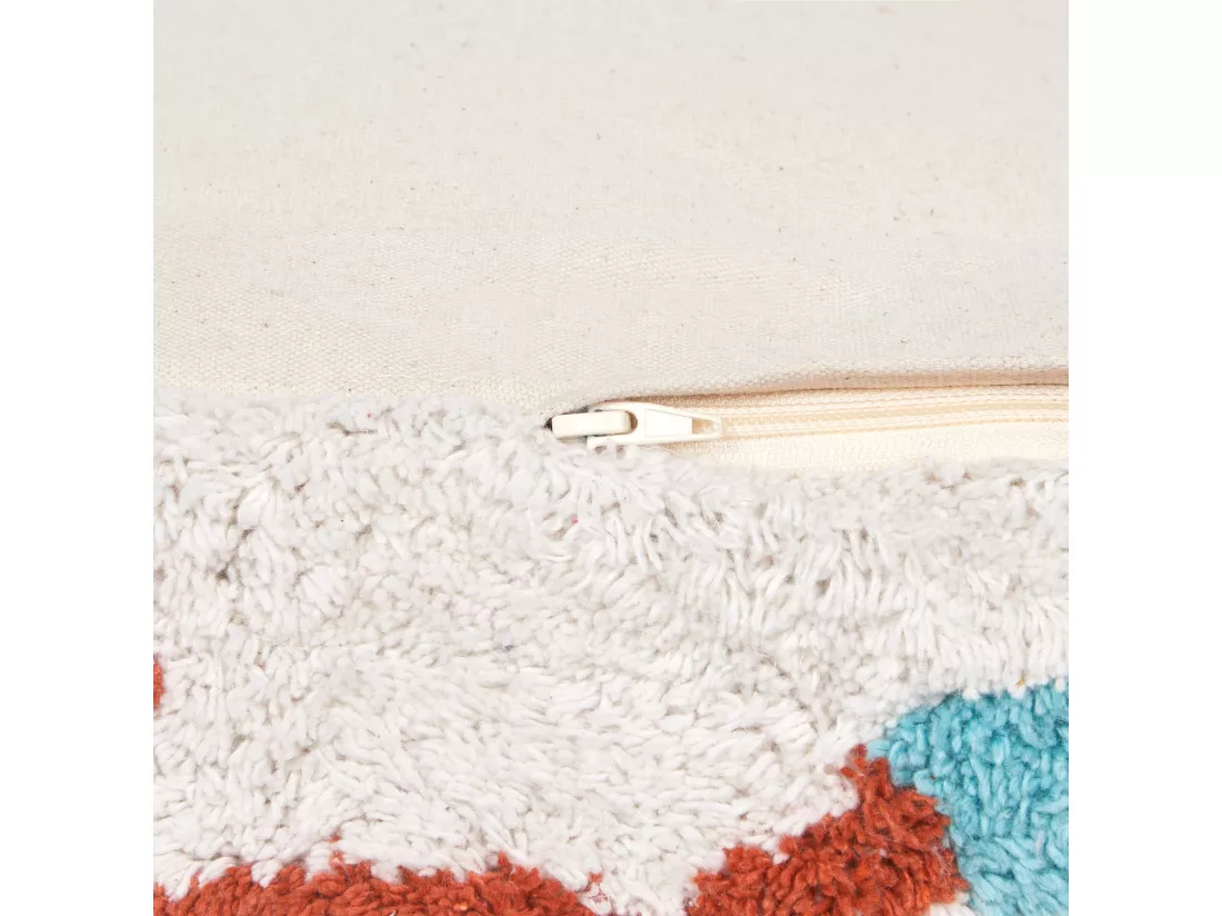 Coussin de sol Broderie DIPLO Coton Blanc
