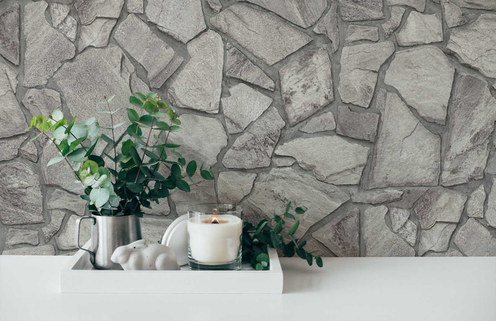 A.S. Creation Vliestapete BRICKS & STONES - grau - Steinoptik - 10 Meter