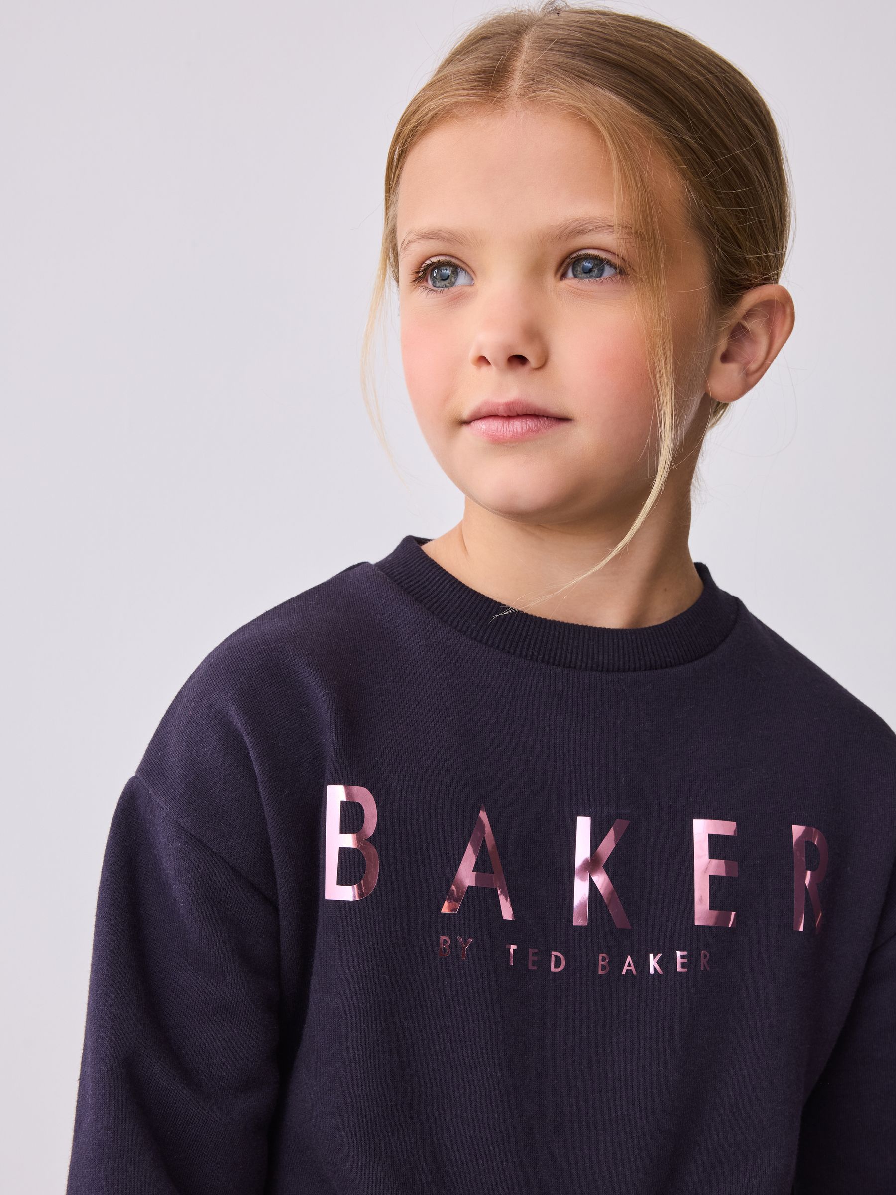 Baker by Ted Baker Navy Mesh Skirted Sweat Dress