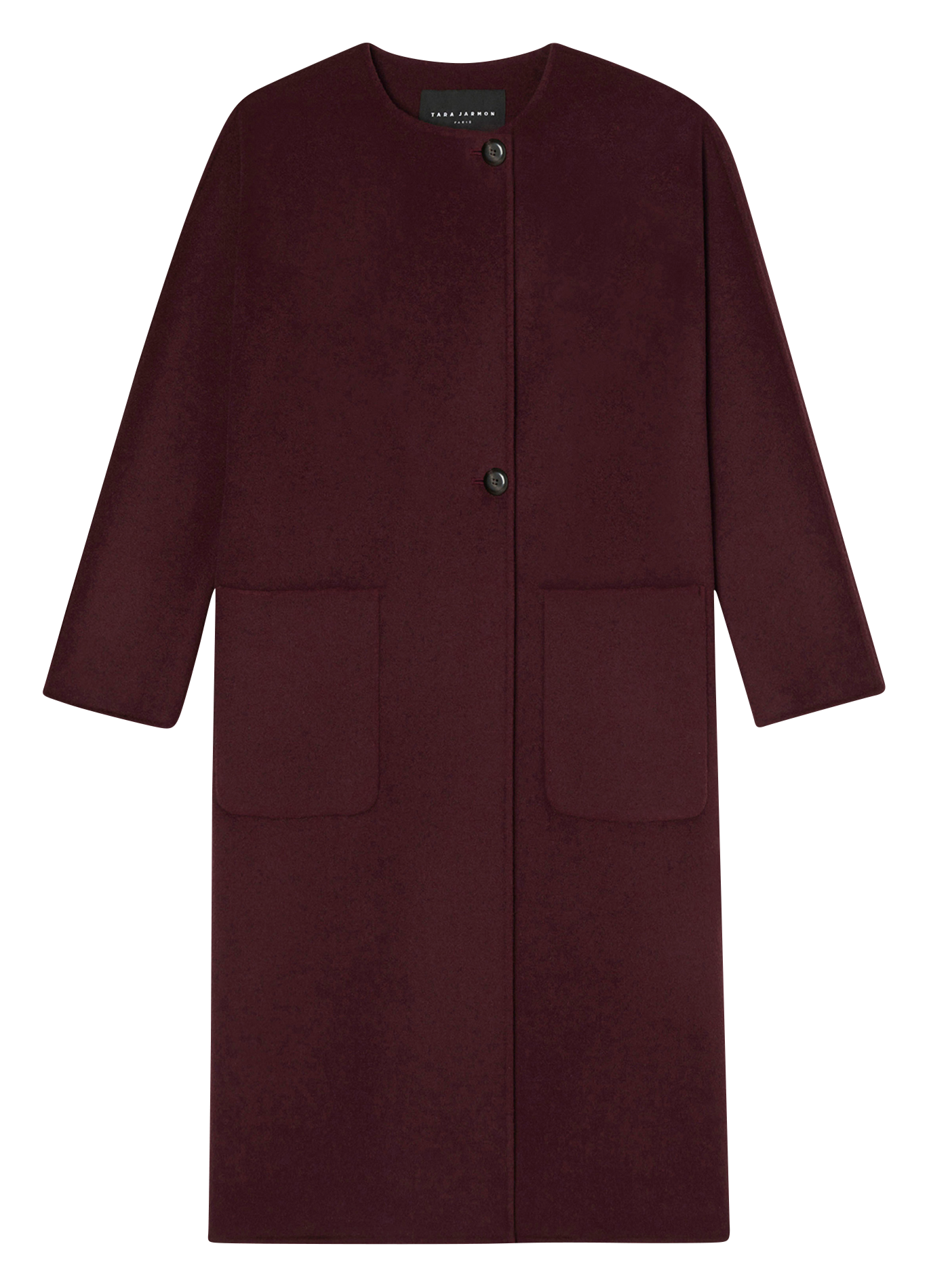 MARA - Manteau oversize en laine mélangée | Violet