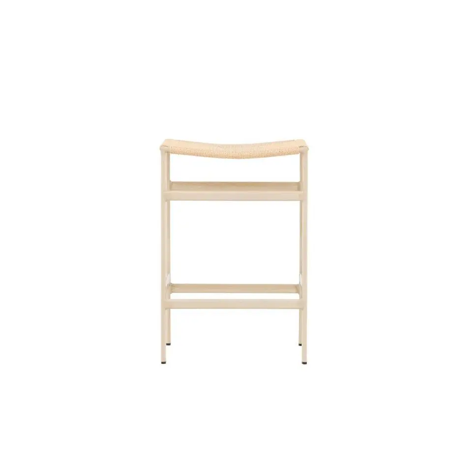 Svea - Polsty barkruk 63 cm - rattan - beige