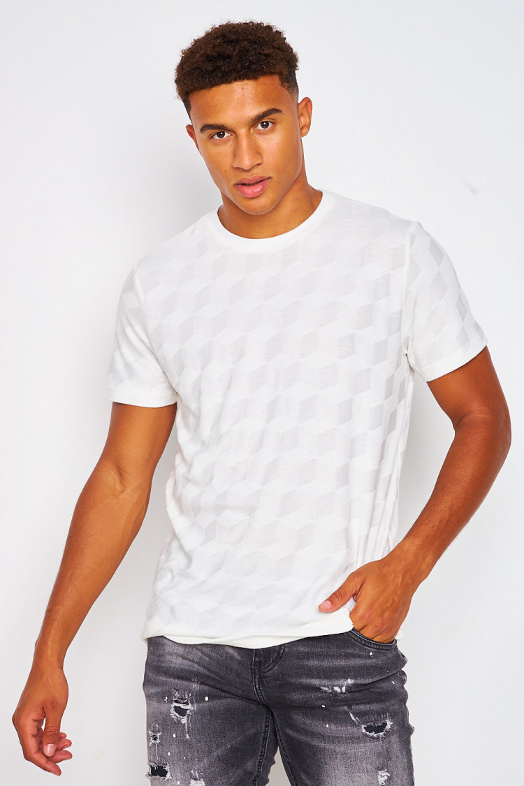 T-shirt blanc imprimé graphique