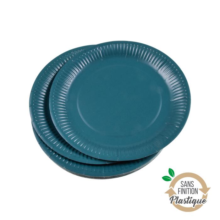 SET 20 ASSIETTES VITAMINE CARTON D.18CM EMERAUDE