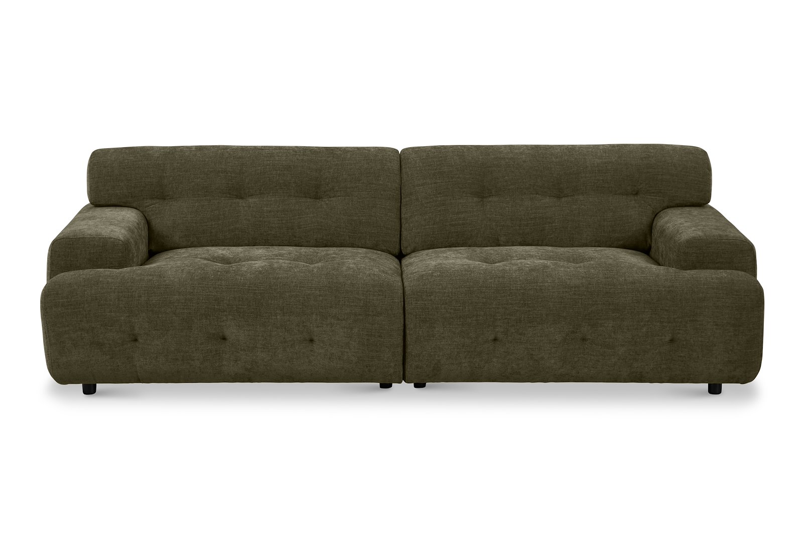Bob 3-seter Tekstil City 34 Dark Moss Green med sorte ben.