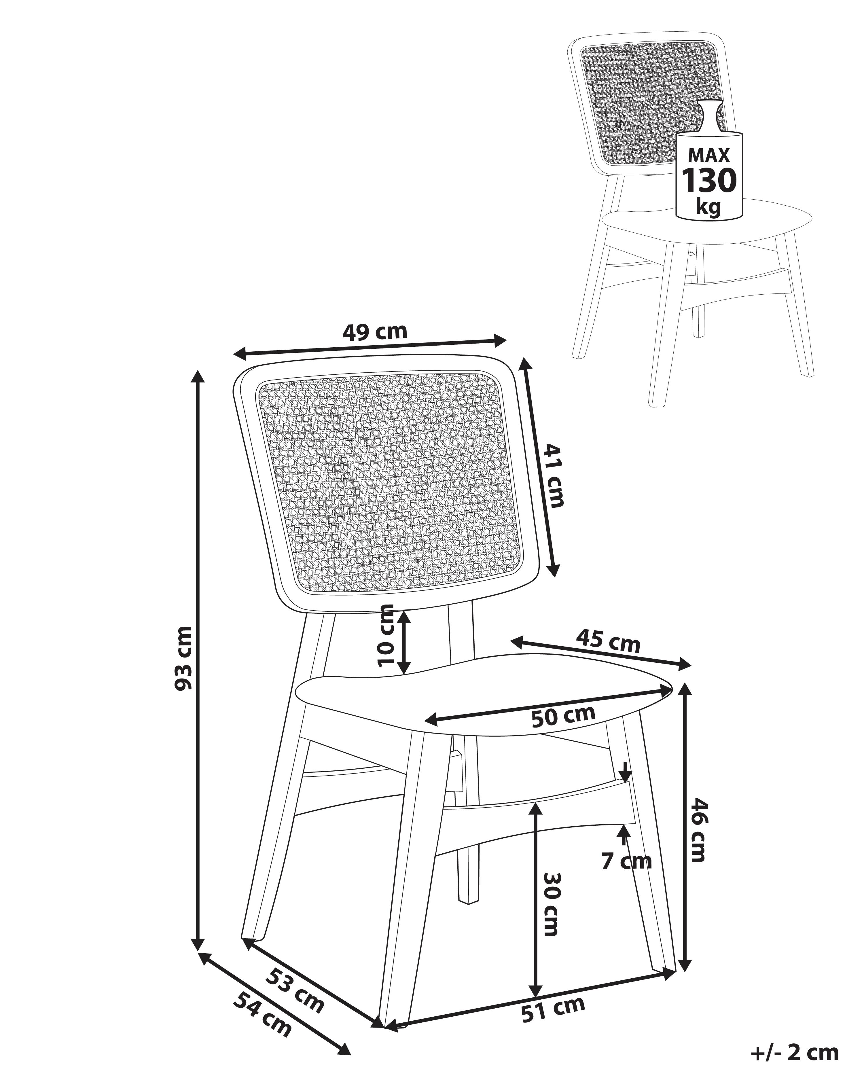 Set van 2 eetkamerstoelen ALCOVA Hout Bruin