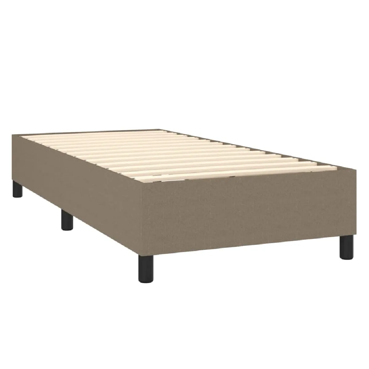 vidaXL Sommier à lattes et LED - Taupe