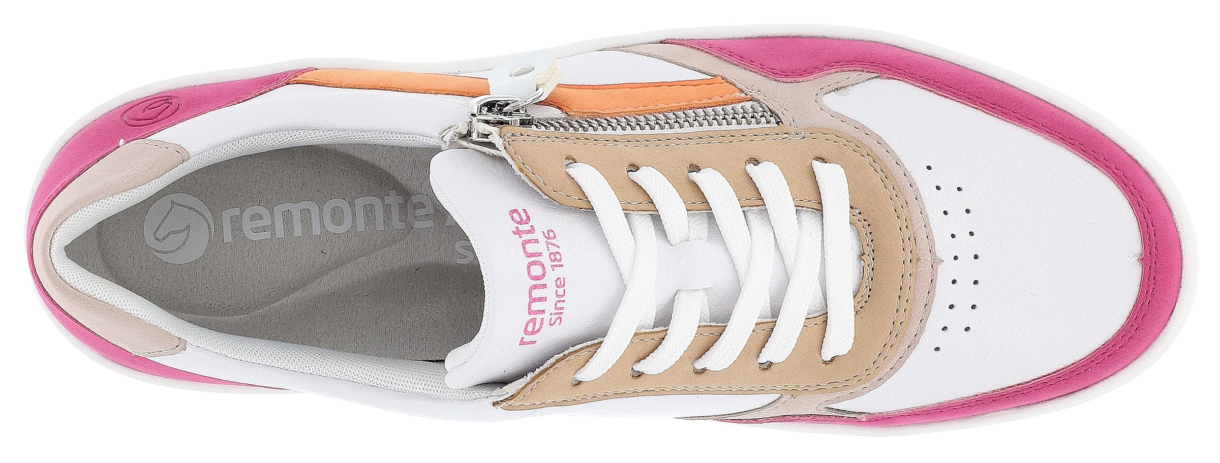 Remonte Plateausneaker  , Freizeitschuh, Halbschuh, Schnürschuh in schmaler Form
