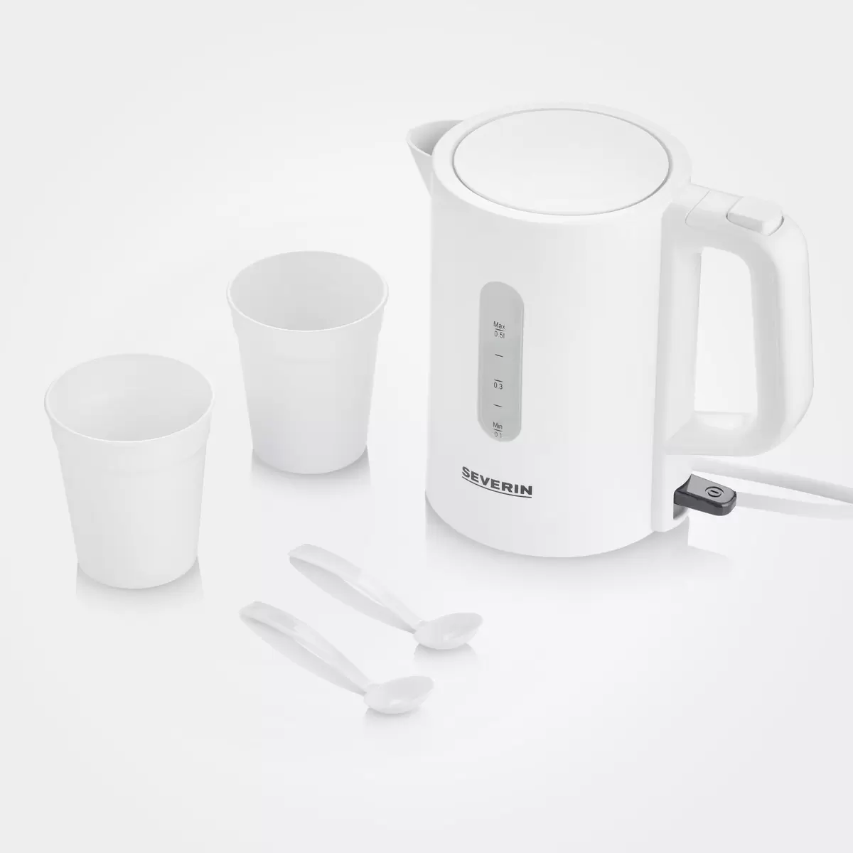 Wasserkocher bis 1 Liter Severin WK3462 blau,weiss