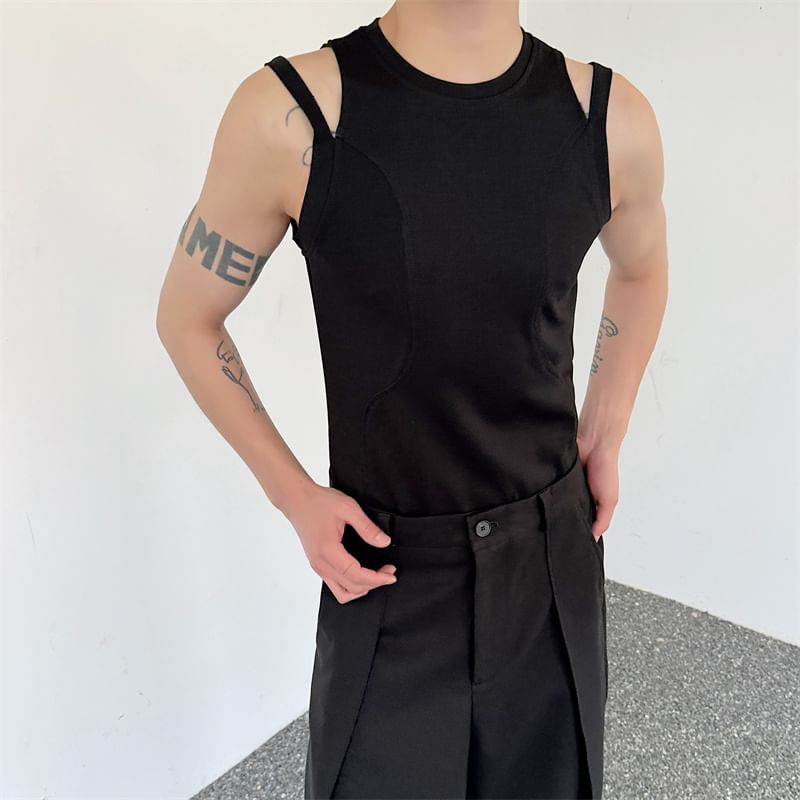Freehop - Tanktop met ronde hals en bandjes
