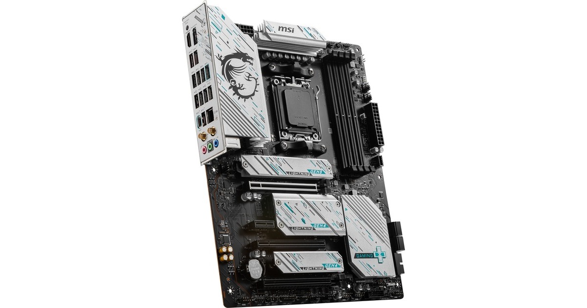 MSIX670E GAMING PLUS WIFI socket AM5 moederbord  (Zwart/zilver, RAID, 2.5Gb-LAN, Wi-Fi 6E, BT, Sound, ATX, Tweedekans)