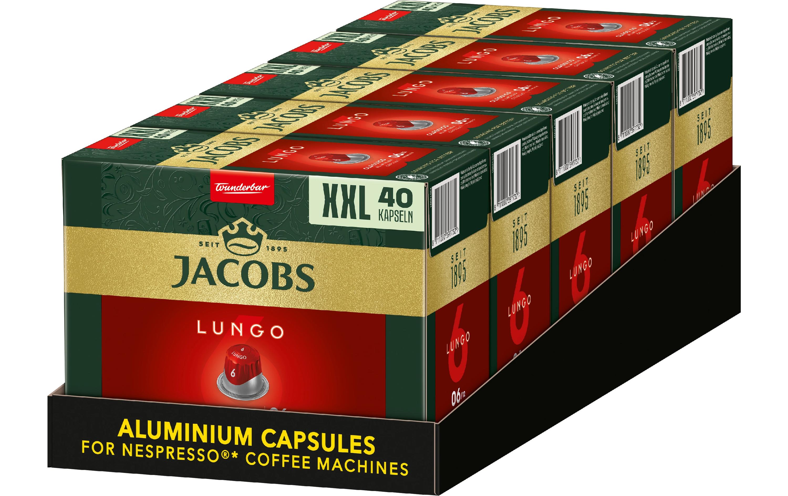 Kaffeekapseln Lungo 6 Classico 5 x 40 StückAluminium-Kaffeekapseln für Nespresso-Maschinen