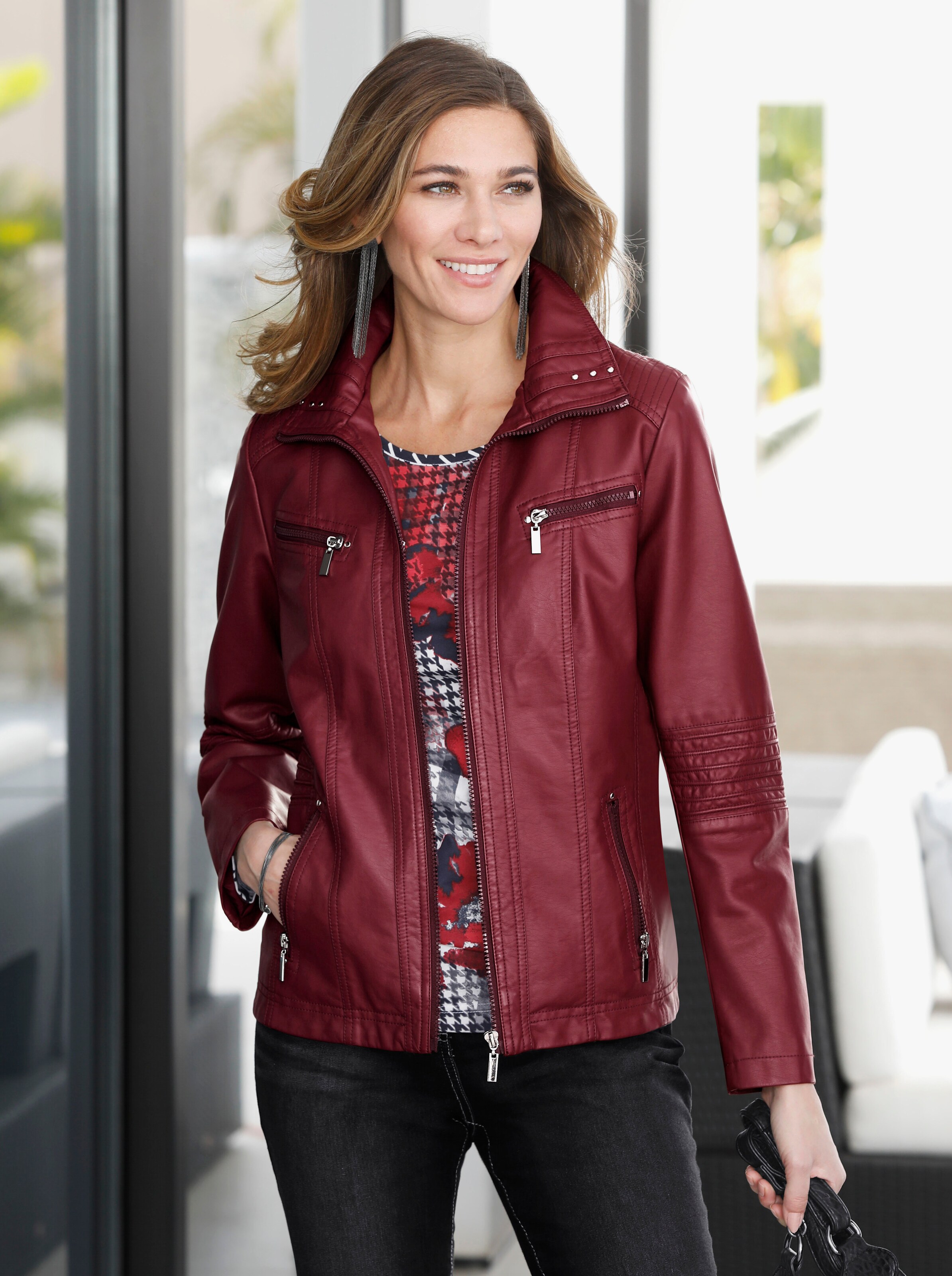 Lederimitatjacke