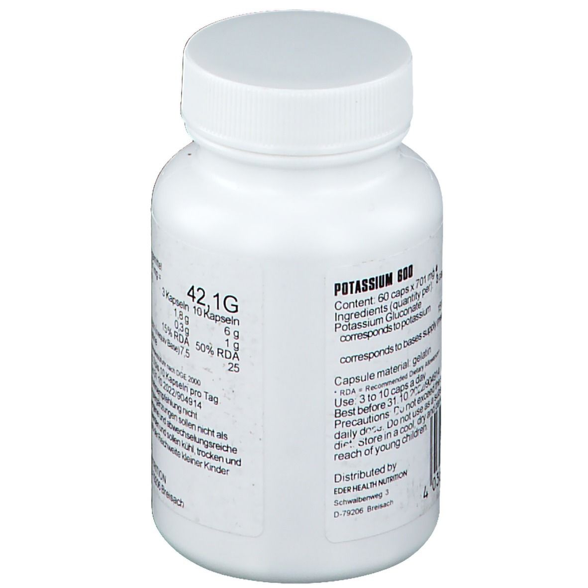 Kalium 600 Kapseln