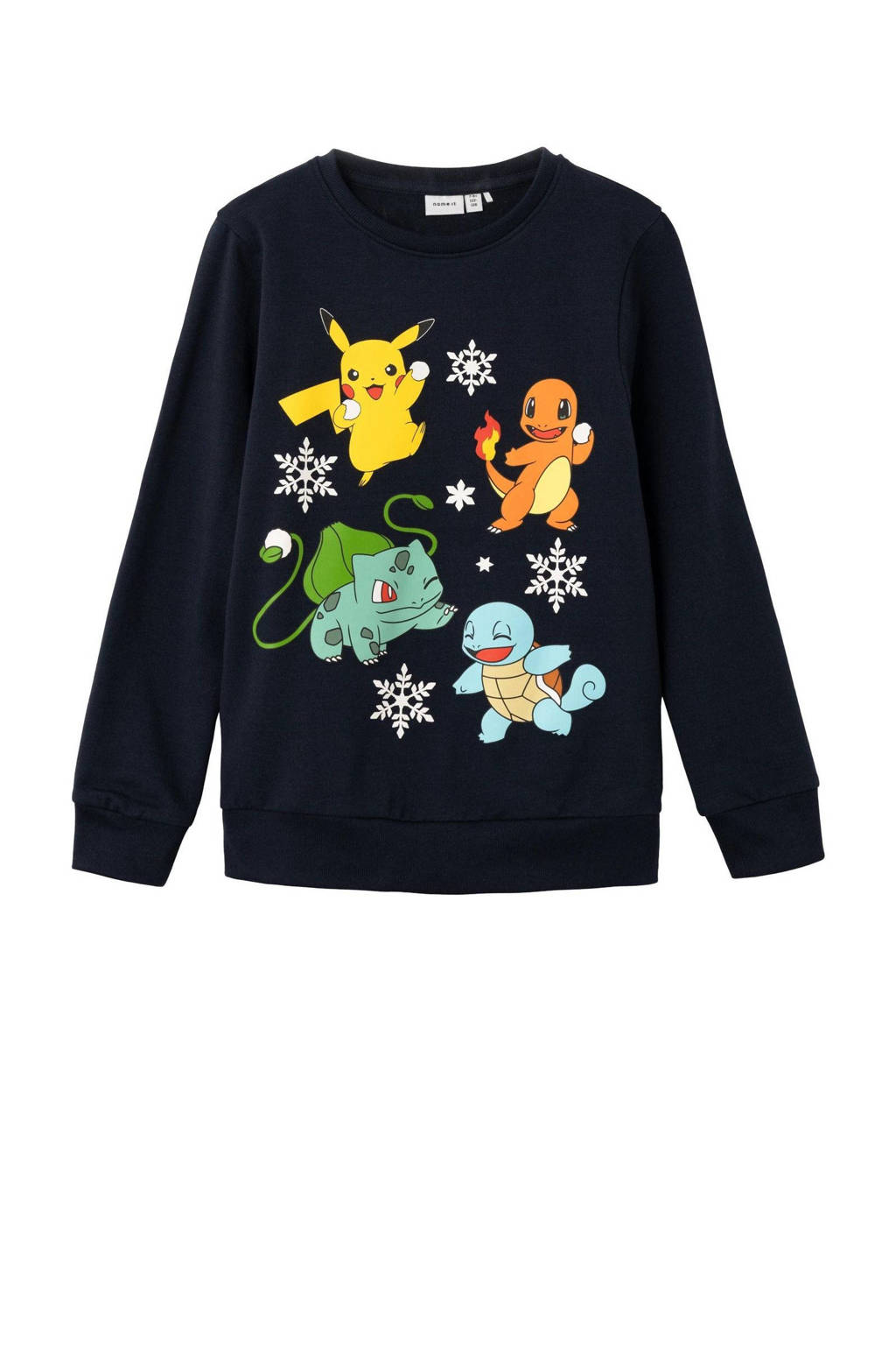 NAME IT Pokemon sweater NKMOLEF POKEMON met printopdruk donkerblauw