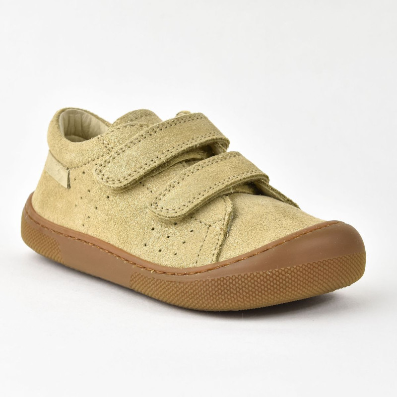 Naturino Naturino Barefoot Bira Velcros Suede Glitter Platinium