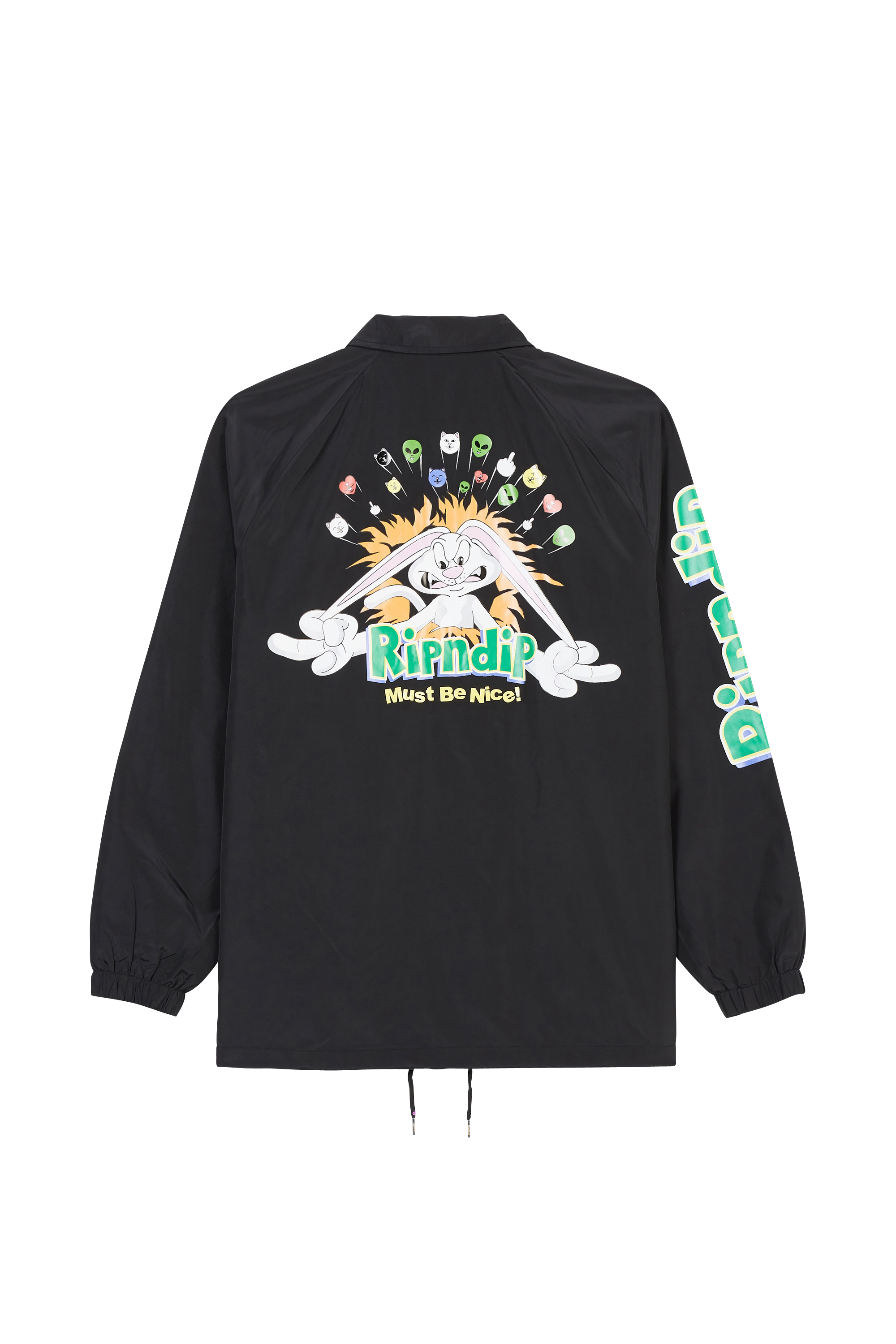 RIPNDIP Veste col classique regular fit sérigraphiée SILLY NERM Noir