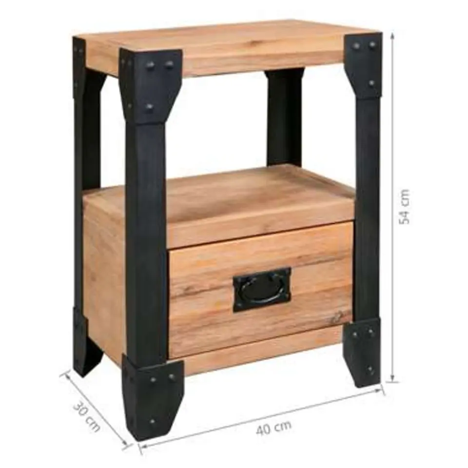 vidaXL - Nachtkast - Bruin - Hout - 2 stuks