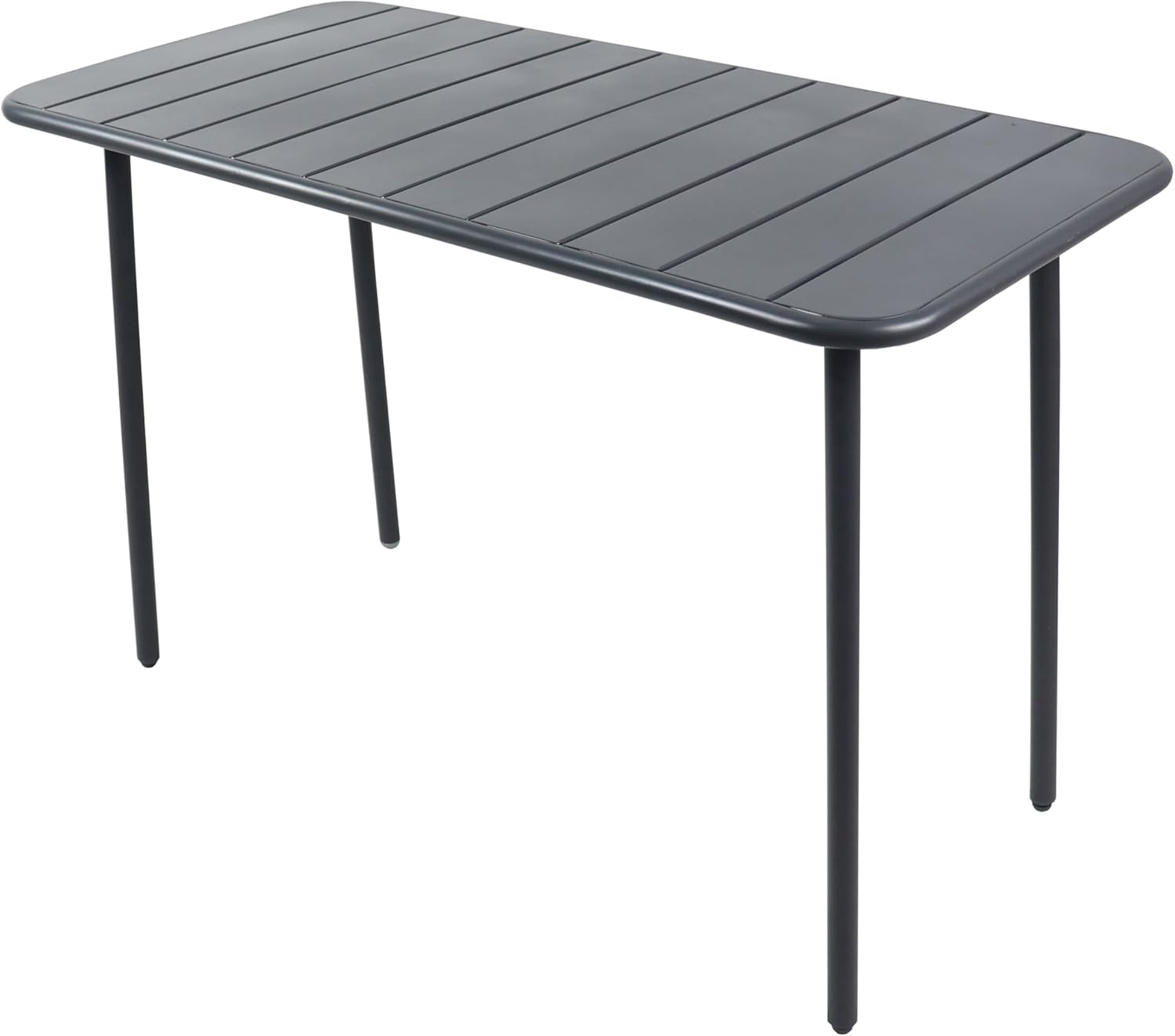 VCM Gartentisch | Maße ca. H. 72 x B. 110 x T. 55 cm | Gartentisch mit Stahlplatte | Gartenmöbel – Sumila 110x55