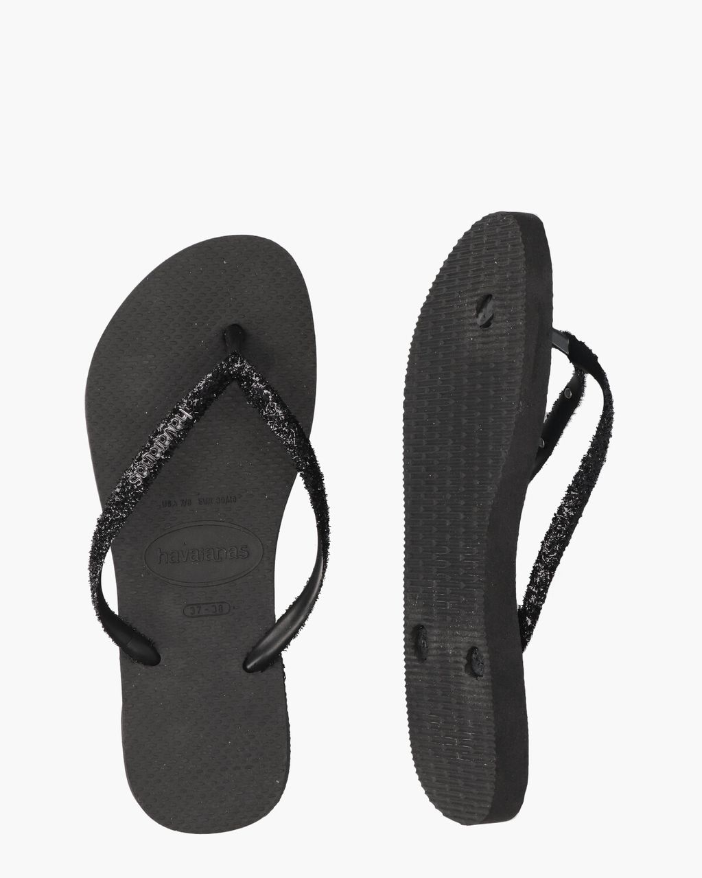Havaianas Slim Glitter II Zwart Damesslippers