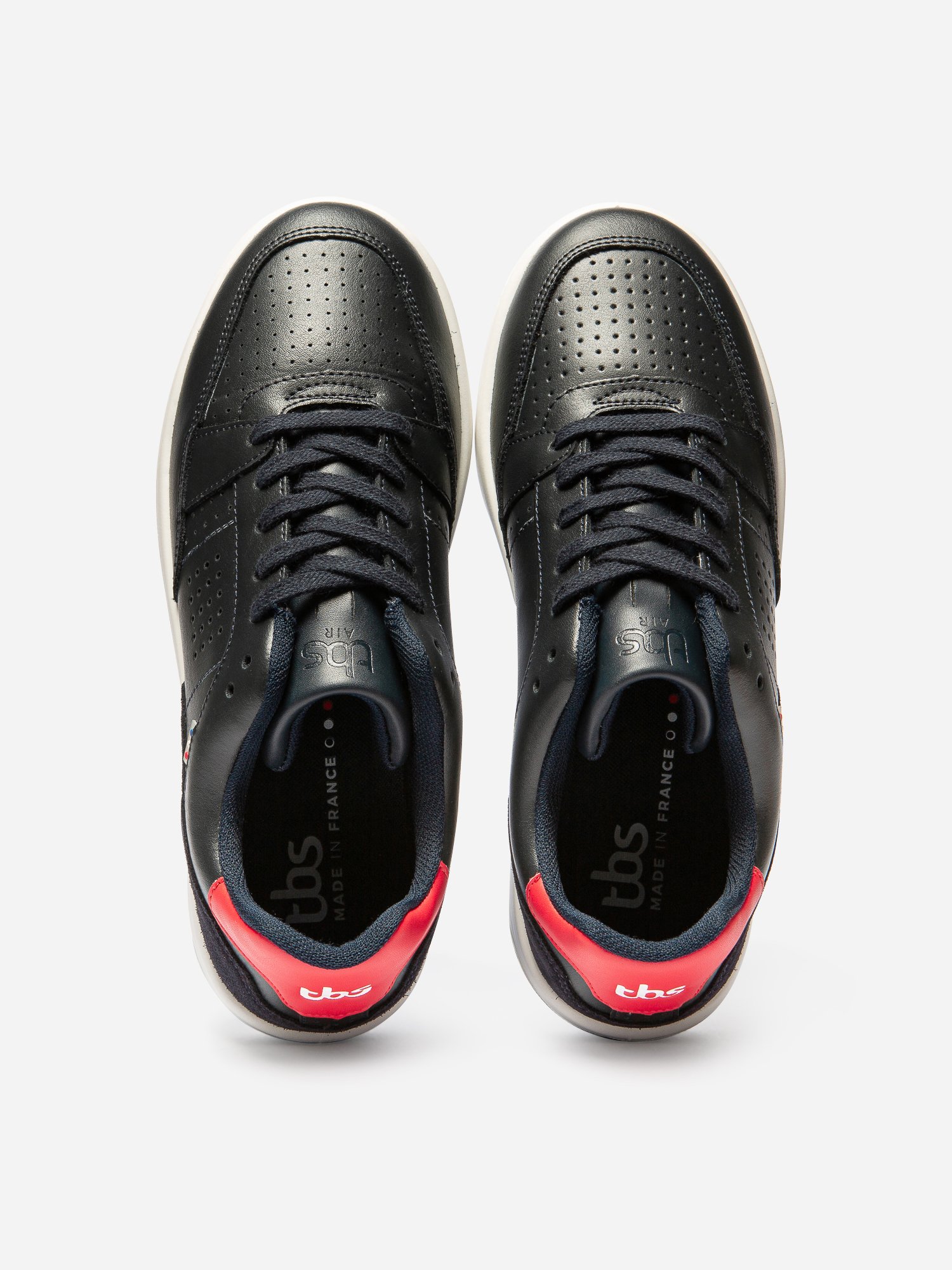 Baskets Homme Fabriquées En France Dessus Cuir Marine