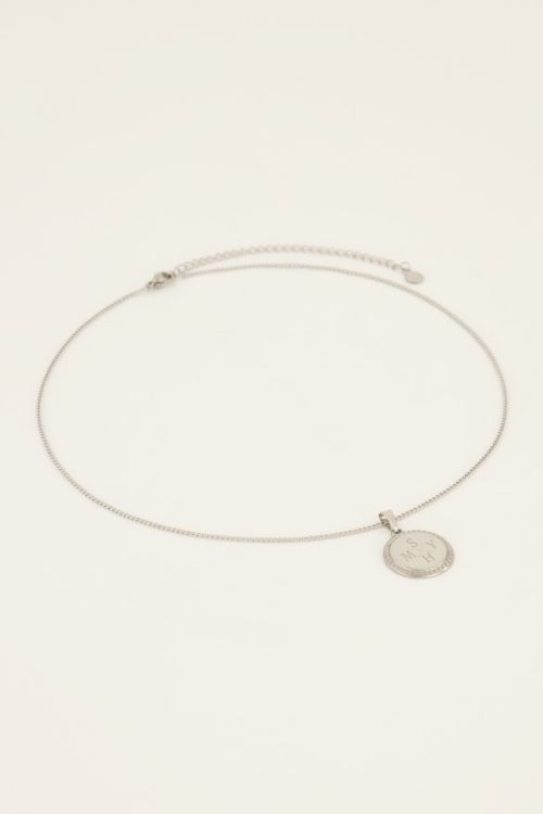 Atelier korte ketting met ronde bedel