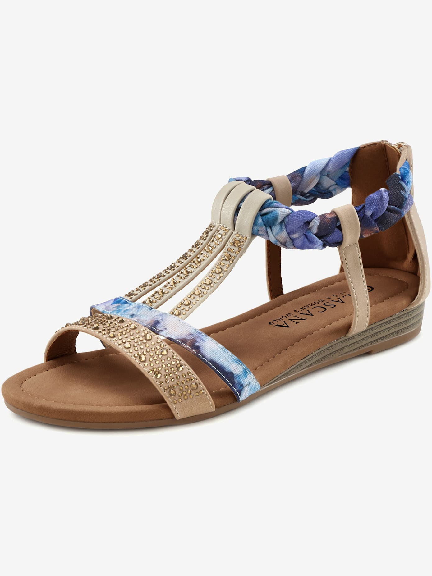 Sandales superbes éléments décoratifs, brides raffinées et petites pierres brillantes fantaisie