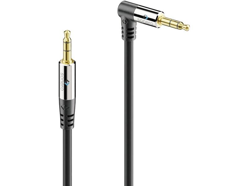 sonero Audio-Kabel 3.5 mm Klinke - 3.5 mm Klinke 2 m Stereo-Audiokabel, Klinke-Winkelklinke