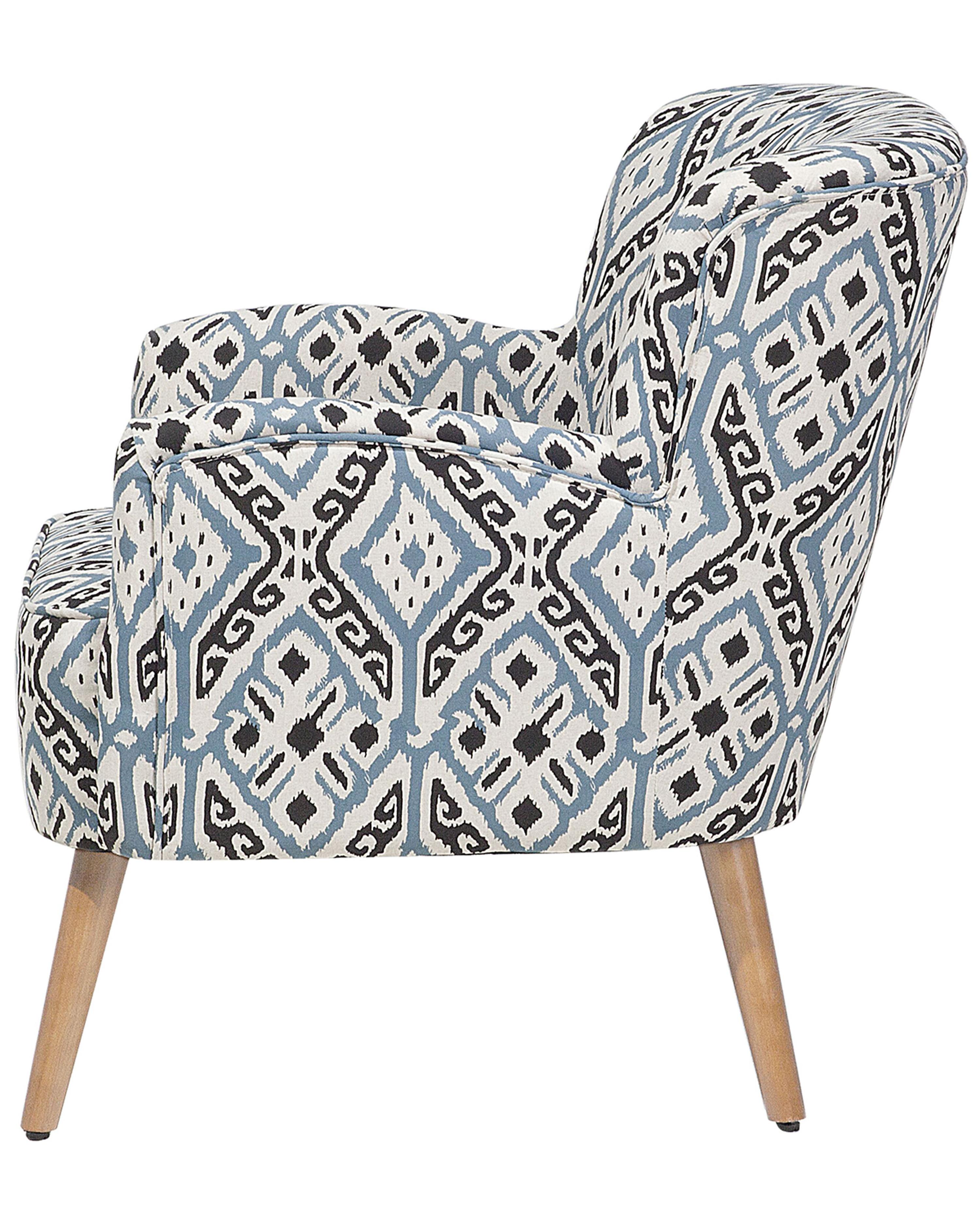 Fauteuil TUMBA met voetenbank Stof Meerkleurig