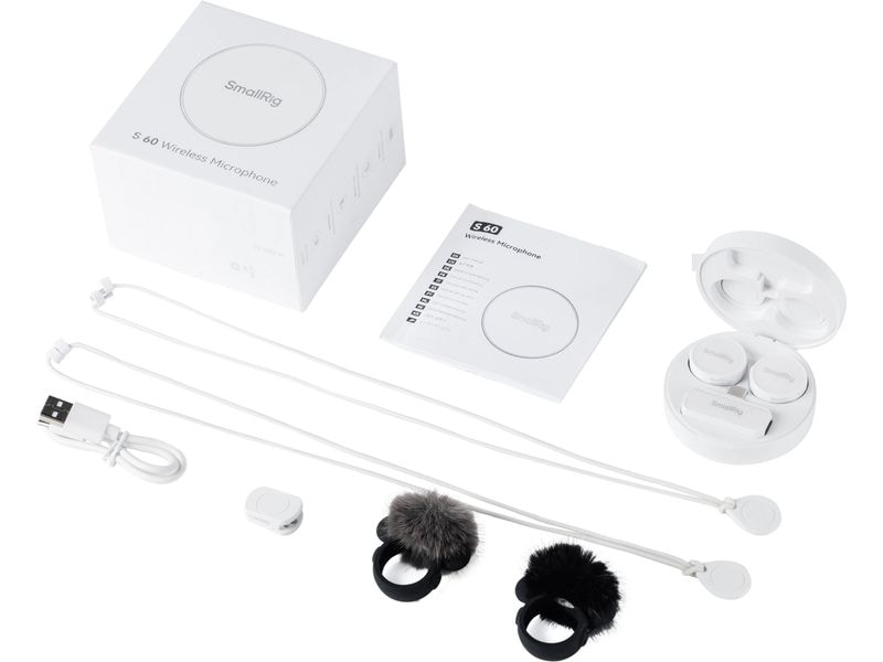 Smallrig Mikrofon S 60 Weiss Kabelloses Mikrofon-Set