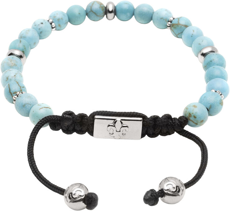 Nialaya Men's Beaded Bracelet with Turquoise Turquoise