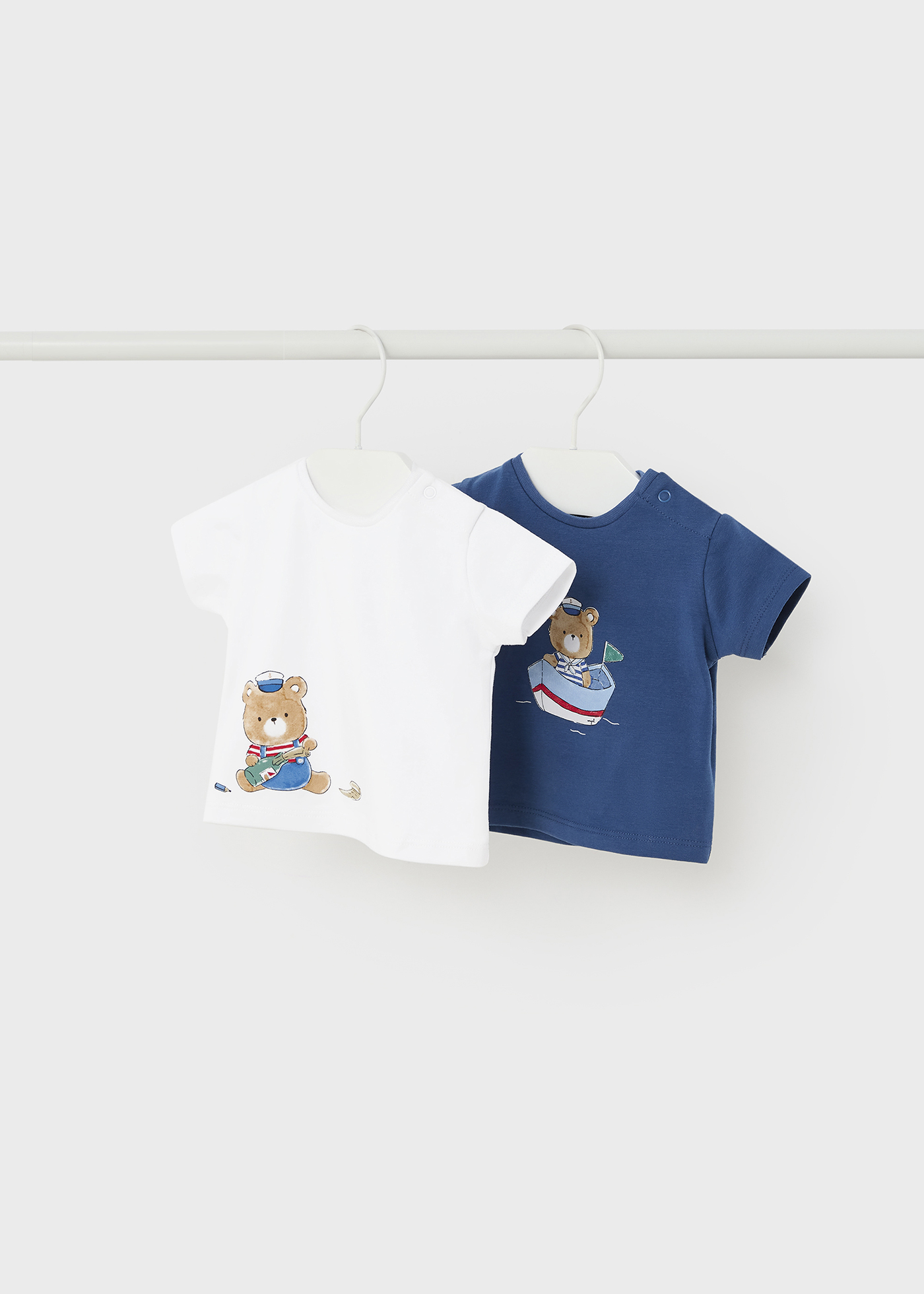 Conjunto de 2 camisetas estampadas Better Cotton para recém-nascidos, Mate