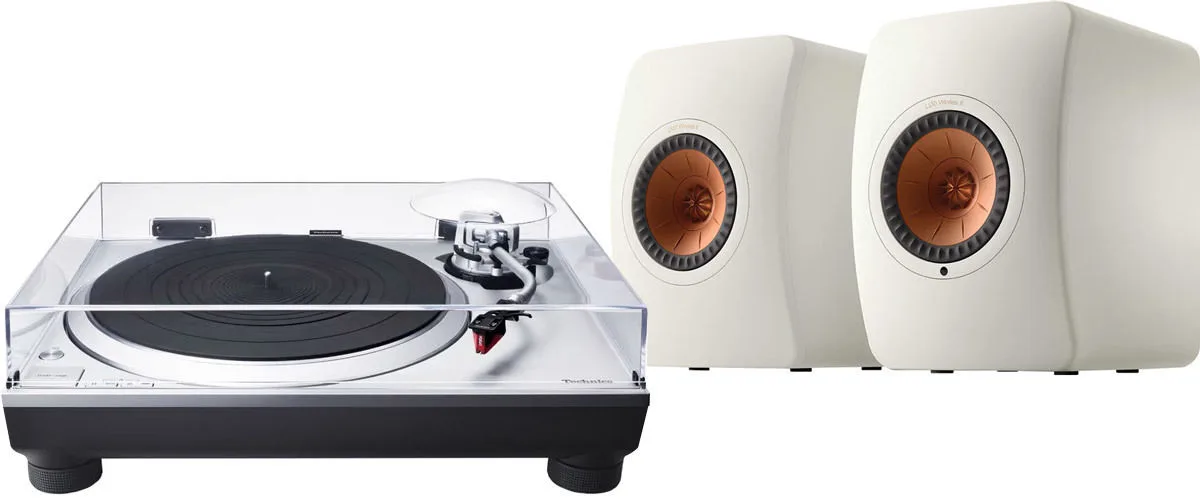 Technics SL-1500C Silver   KEF LS50 Blanc mat Platines vinyle hi-fi