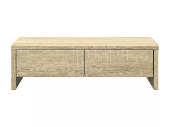 Support de moniteur avec tiroirs chêne sonoma bois d'ingénierie