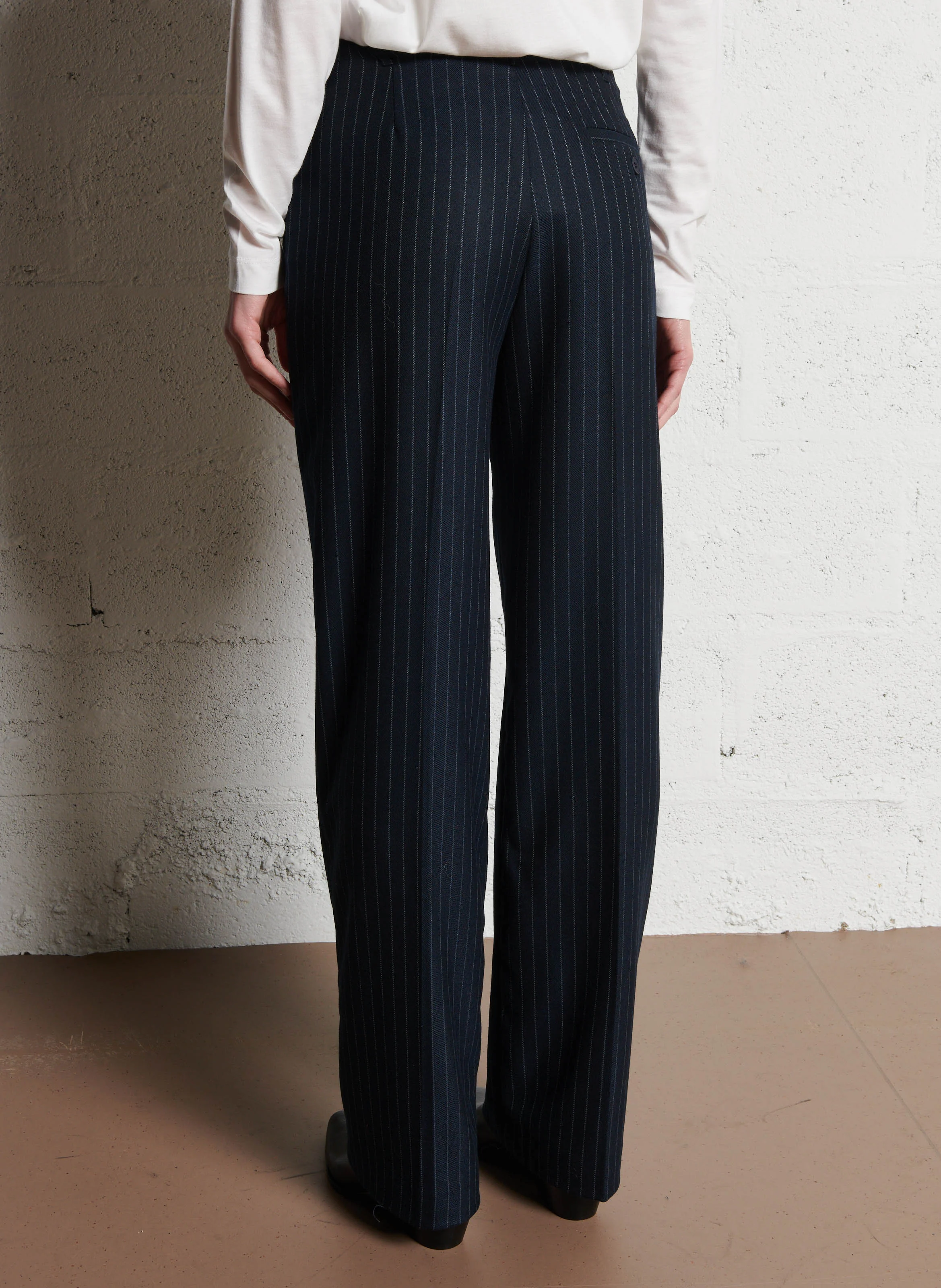 PHILY - Pantalon droit rayé | Bleu