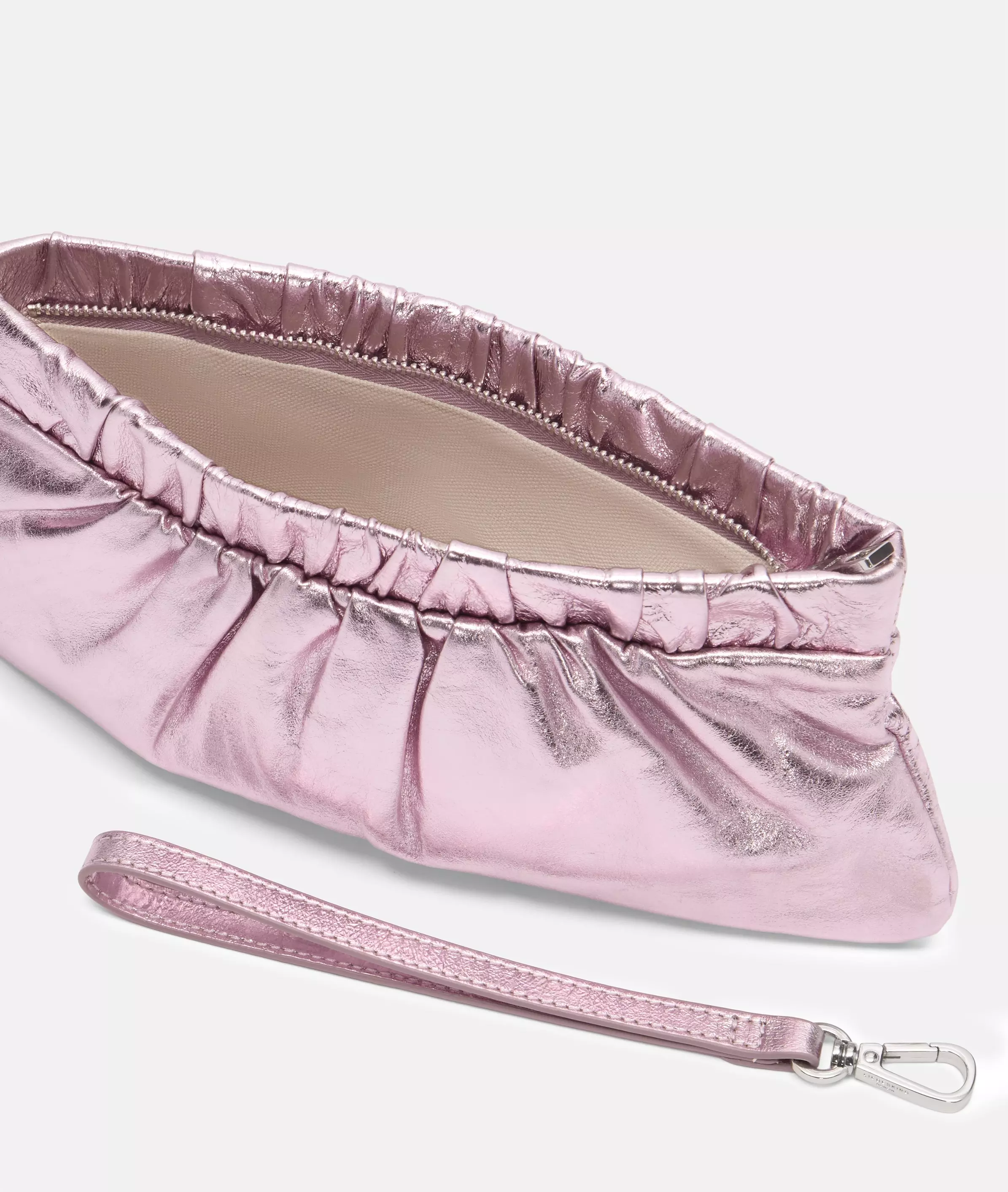 Clutch S Handy clutch with metallic finish