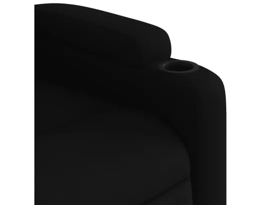 Fauteuil de massage inclinable Noir Tissu